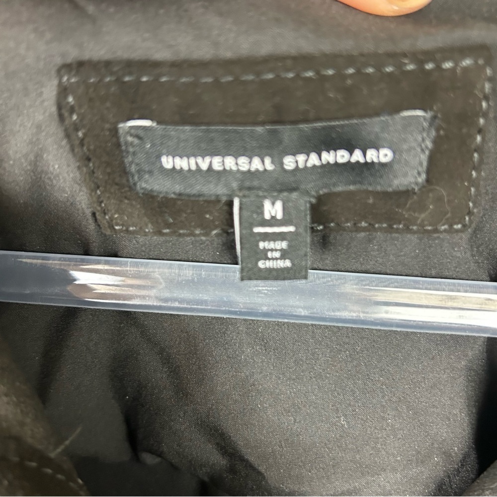 Universal Standard Suede Greenwich lamb suede black jacket size: M (18-20) - Picture 10 of 15